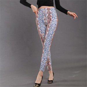 High Waist Breathable Slim Snake print Leggings